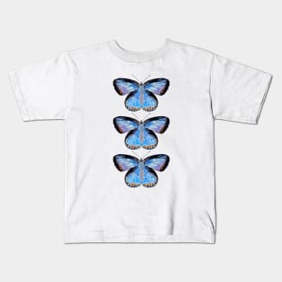 European common blue - British Butterflies Kids T-Shirt